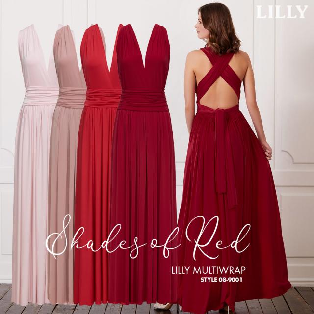 Lilly Wickelkleider in Rosa und Rote Farbnuancen